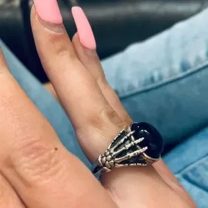 Etah Love | Jewelry | Etah Love Onyx Skeleton Ring | Poshmark